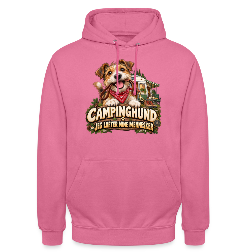 CityShirts - Hoodie - Campinghund – Jeg lufter mine mennesker - CS041 - pink