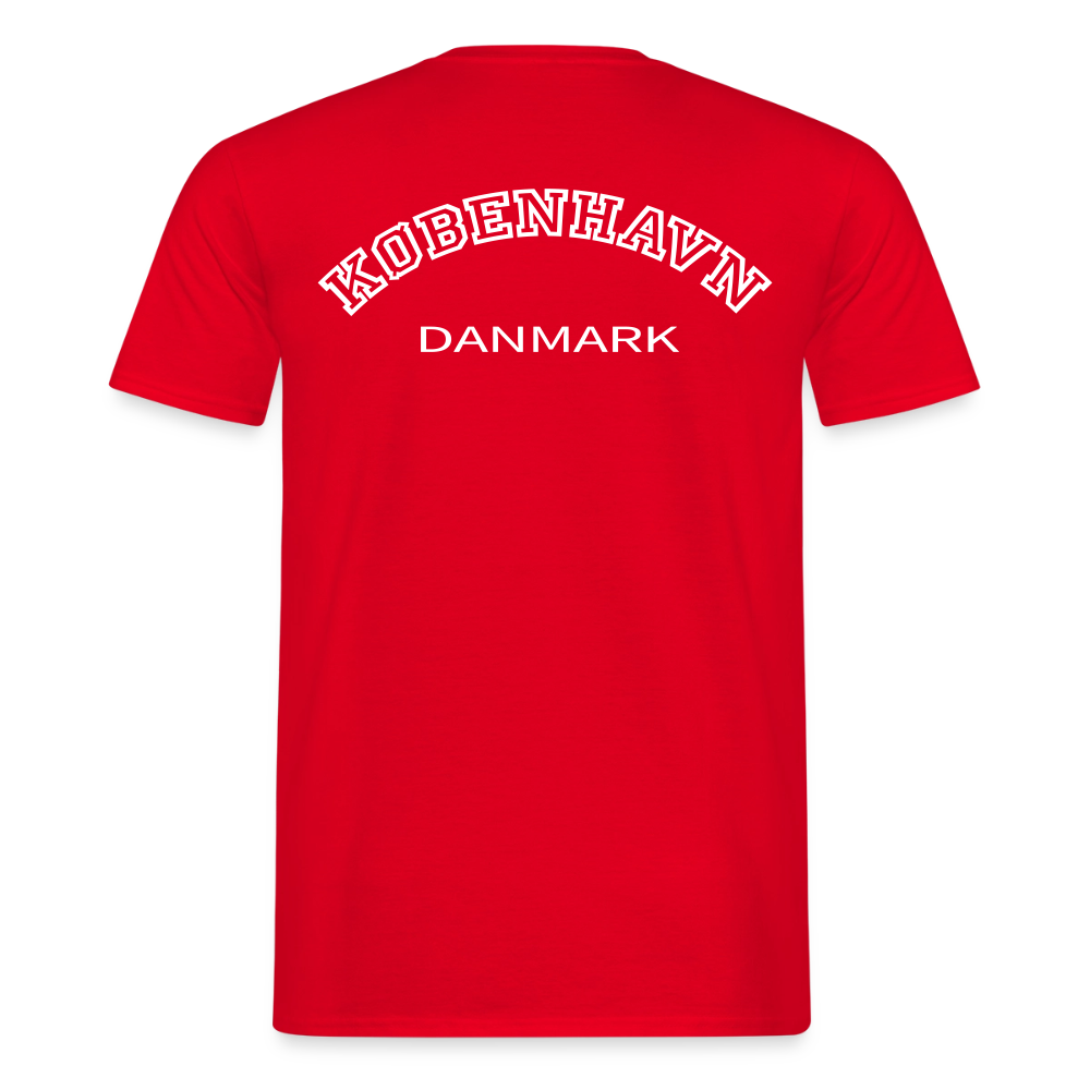 Herre-T-shirt - København - rød