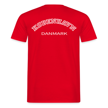 Herre-T-shirt - København - rød