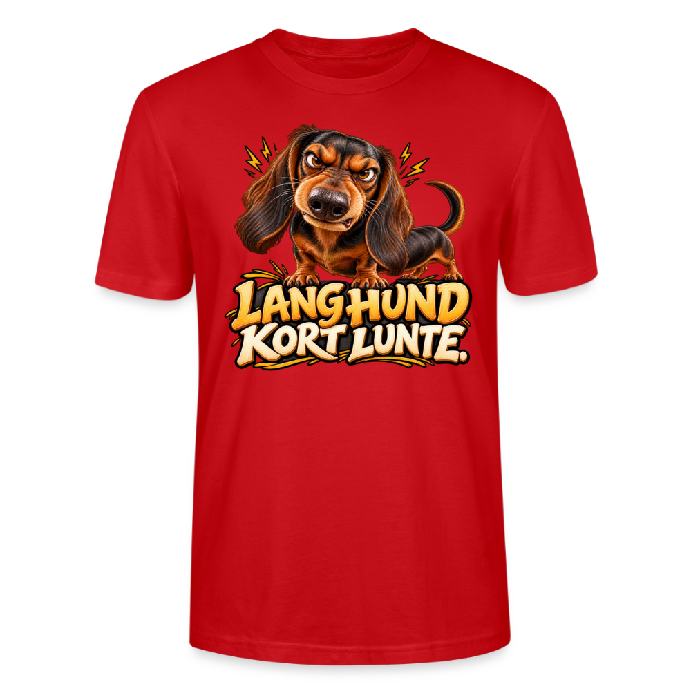 CityShirts - T-shirt - Lang Hund – Kort Lunte - CS026 - rød
