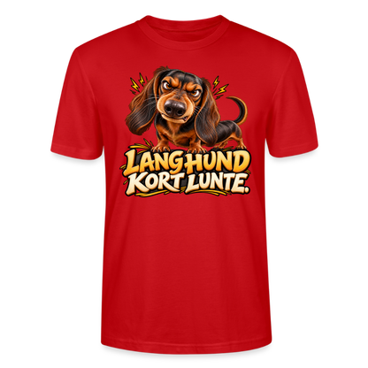 CityShirts - T-shirt - Lang Hund – Kort Lunte - CS026 - rød