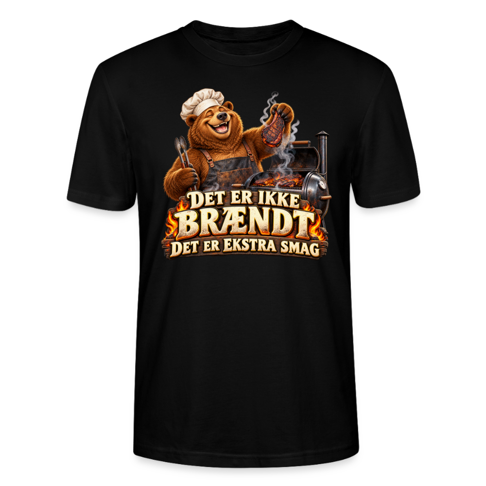 CityShirts - T-shirt - Det er ikke brændt – Det er ekstra smag - CS046 - sort