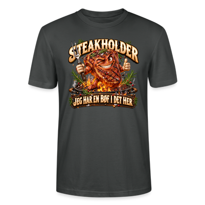 CityShirts - T-shirt - Steakholder – Jeg har en bøf i det her - CS052 - charcoal