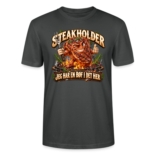 CityShirts - T-shirt - Steakholder – Jeg har en bøf i det her - CS052 - charcoal