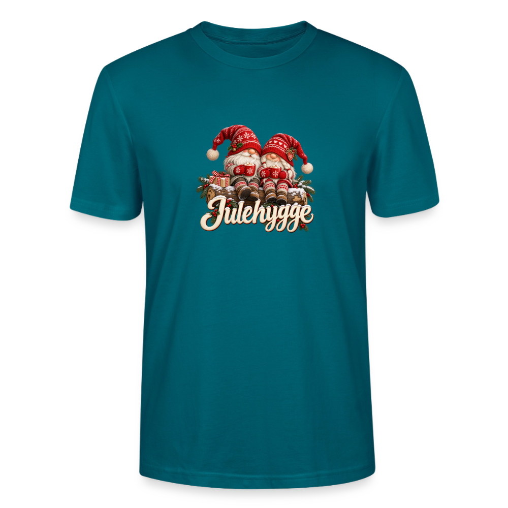 CityShirts - T-shirt - Julehygge – nisser og varm kakao - CS062 - havblå