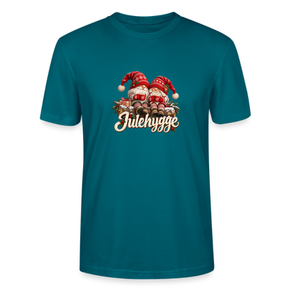 CityShirts - T-shirt - Julehygge – nisser og varm kakao - CS062 - havblå