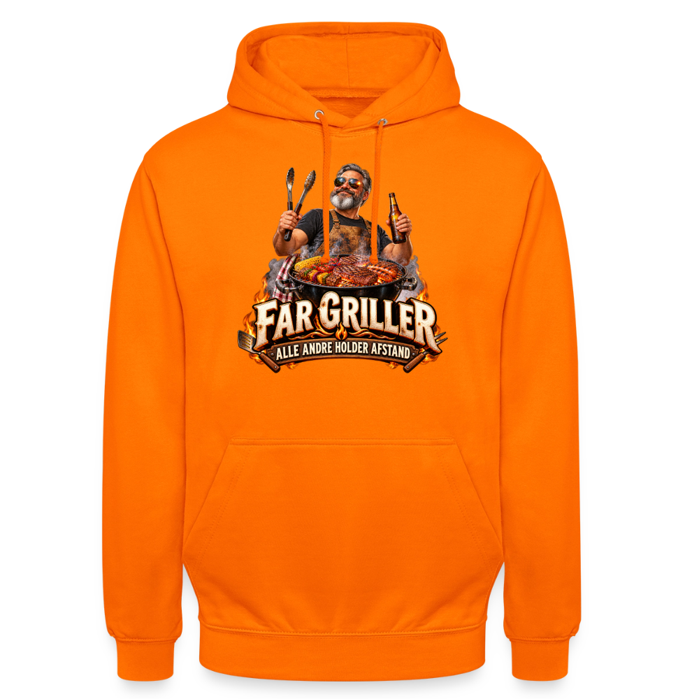 CityShirts - Hoodie - Far griller – Alle andre holder afstand - CS055 - orange