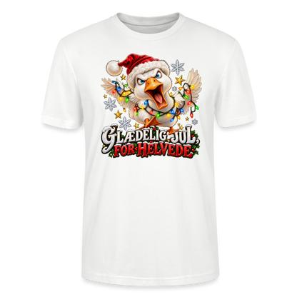CityShirts - T-shirt - Glædelig jul, for helvede – julegås - CS025 - hvid