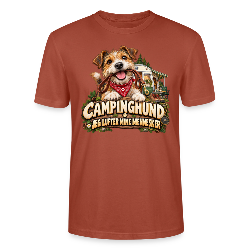 CityShirts - T-shirt - Campinghund – Jeg lufter mine mennesker - CS041 - terrakotta