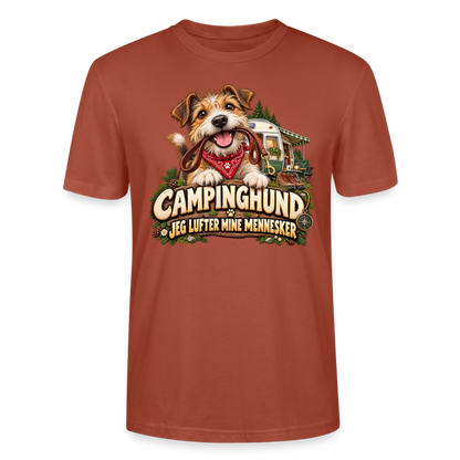 CityShirts - T-shirt - Campinghund – Jeg lufter mine mennesker - CS041 - terrakotta