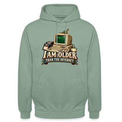 CityShirts - Hoodie - I am older than the internet - CS022 - grågrøn
