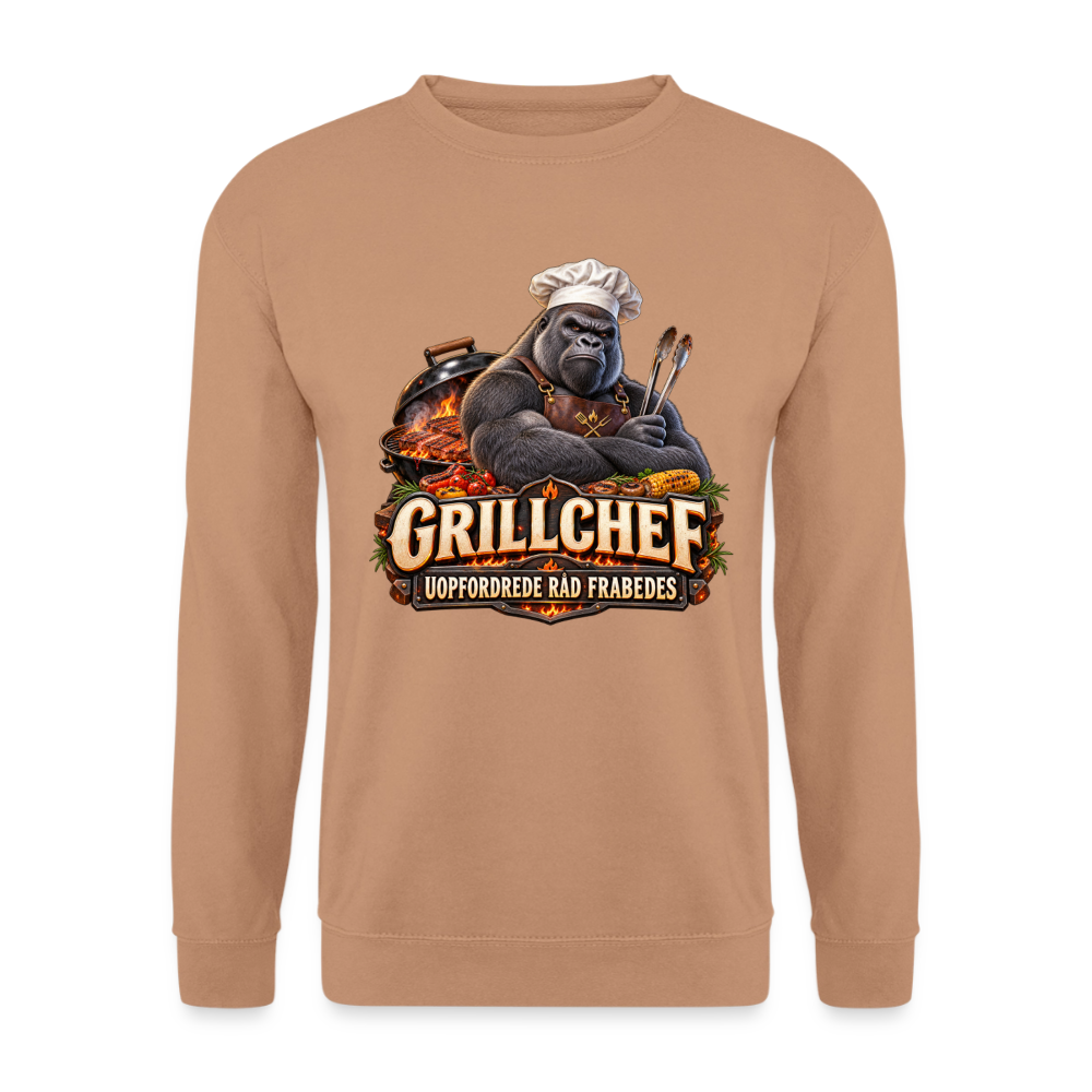CityShirts - Sweatshirt - Grillchef – Uopfordrede råd frabedes - CS047 - mokka