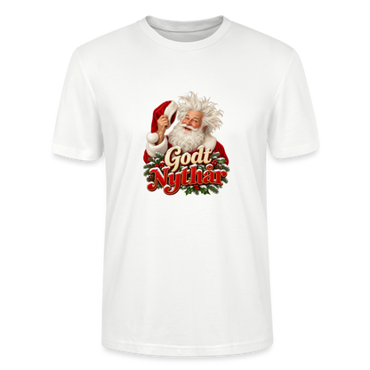 CityShirts - T-shirt - Godt Nythår – julemand med morgenhår - CS061 - hvid