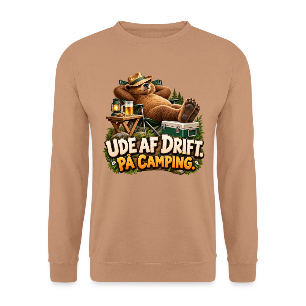 CityShirts - Sweatshirt - Ude af drift. På camping. - CS035 - mokka