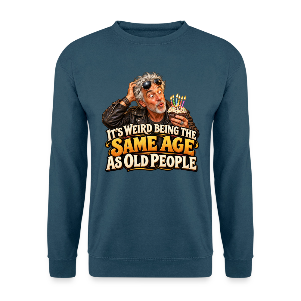CityShirts - Sweatshirt - Same age as old people - CS018 - indigoblå