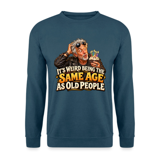 CityShirts - Sweatshirt - Same age as old people - CS018 - indigoblå