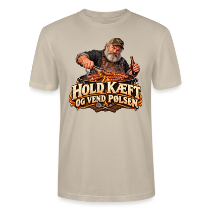 CityShirts - T-shirt - Hold kæft og vend pølsen - CS045 - beige