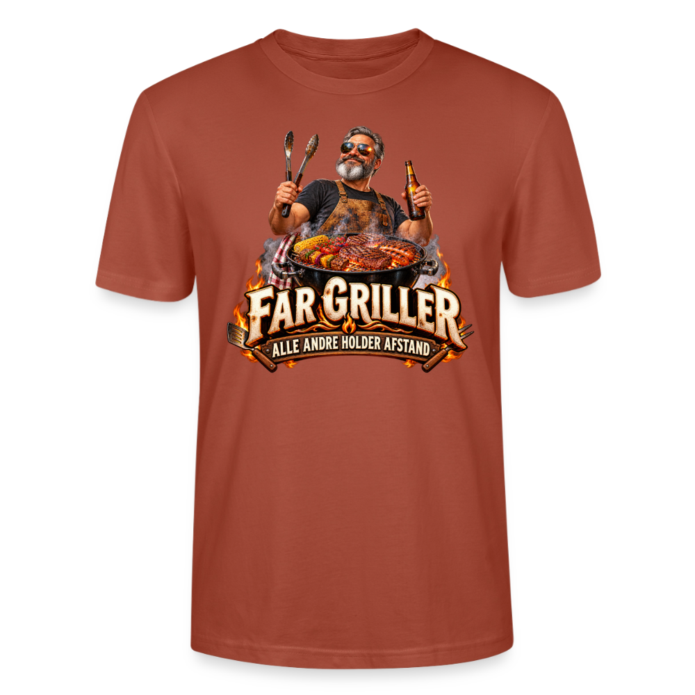 CityShirts - T-shirt - Far griller – Alle andre holder afstand - CS055 - terrakotta
