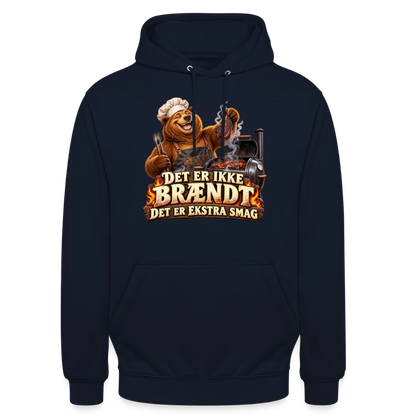CityShirts - Hoodie - Det er ikke brændt – Det er ekstra smag - CS046 - marineblå