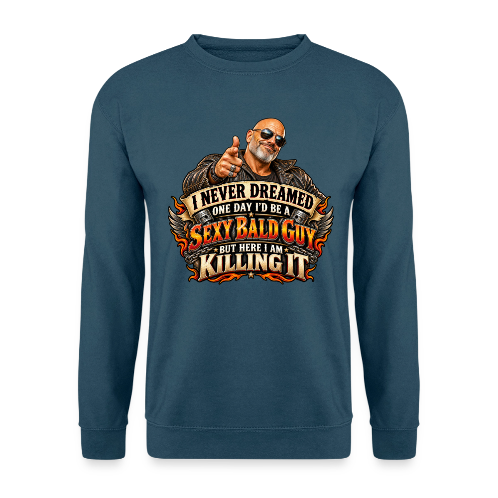 CityShirts - Sweatshirt - Sexy Bald Guy – Killing It - CS008 - indigoblå