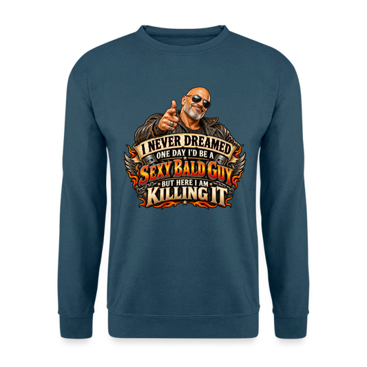 CityShirts - Sweatshirt - Sexy Bald Guy – Killing It - CS008 - indigoblå