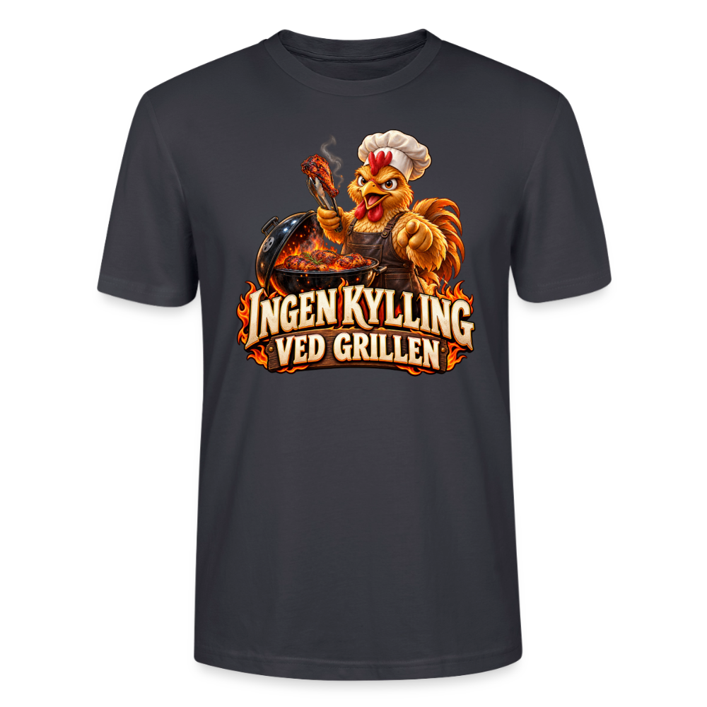 CityShirts - T-shirt - Ingen kylling ved grillen - CS054 - mørk gråblå