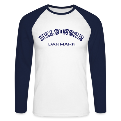 CityShirt - Baseball T-Shirt - Helsingør - hvid/marineblå
