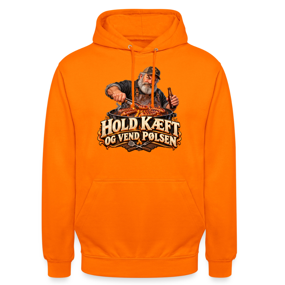 CityShirts - Hoodie - Hold kæft og vend pølsen - CS045 - orange