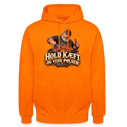 CityShirts - Hoodie - Hold kæft og vend pølsen - CS045 - orange