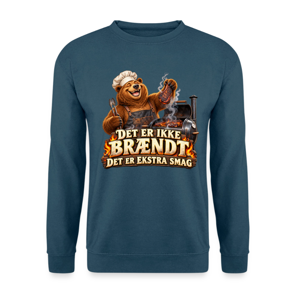 CityShirts - Sweatshirt - Det er ikke brændt – Det er ekstra smag - CS046 - indigoblå