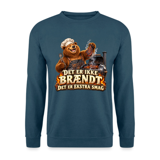 CityShirts - Sweatshirt - Det er ikke brændt – Det er ekstra smag - CS046 - indigoblå