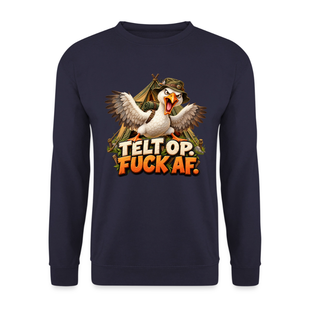 CityShirts - Sweatshirt - Telt op. Fuck af. - CS037 - marineblå