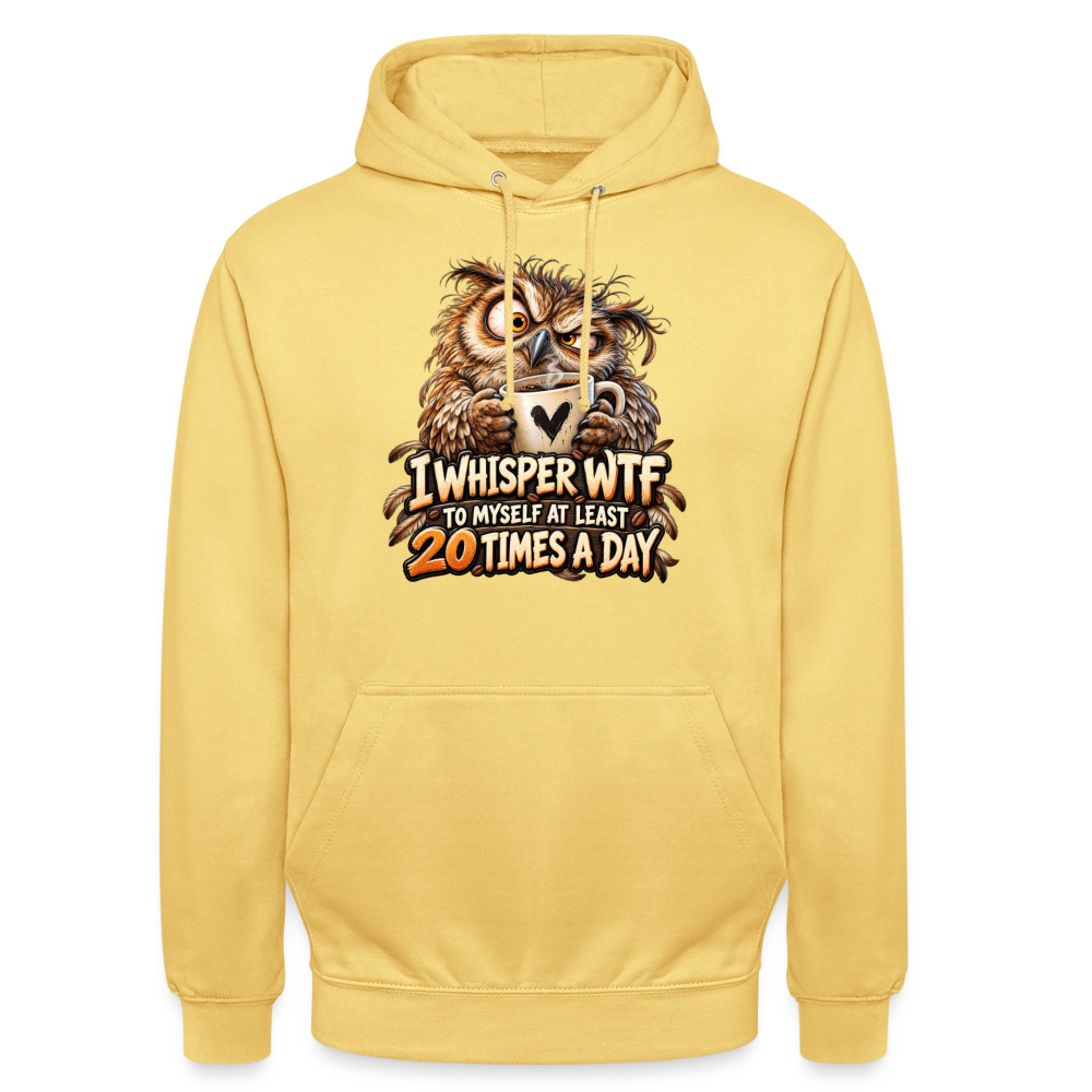 CityShirts - Hoodie - I whisper WTF to myself - CS011 - citrongul
