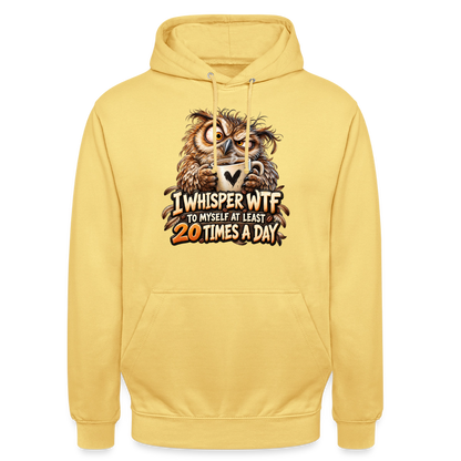 CityShirts - Hoodie - I whisper WTF to myself - CS011 - citrongul