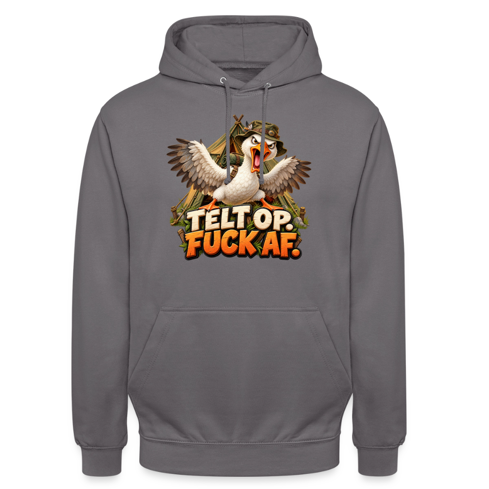 CityShirts - Hoodie - Telt op. Fuck af. - CS037 - mellemgrå