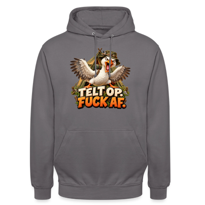 CityShirts - Hoodie - Telt op. Fuck af. - CS037 - mellemgrå