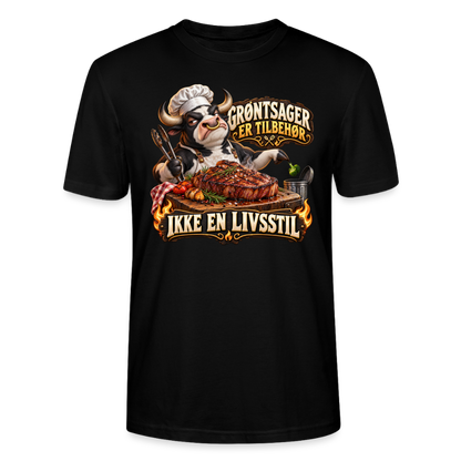 CityShirts - T-shirt - Grøntsager er tilbehør – Ikke en livsstil - CS053 - sort