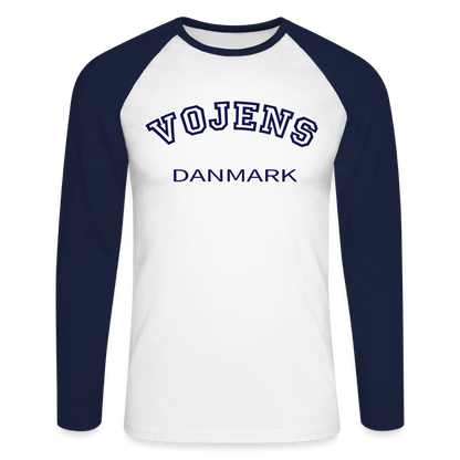 CityShirt - Baseball T-Shirt - Vojens - hvid/marineblå