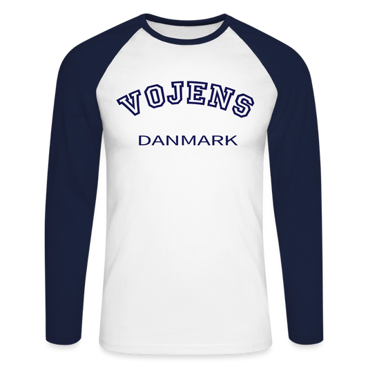 CityShirt - Baseball T-Shirt - Vojens - hvid/marineblå