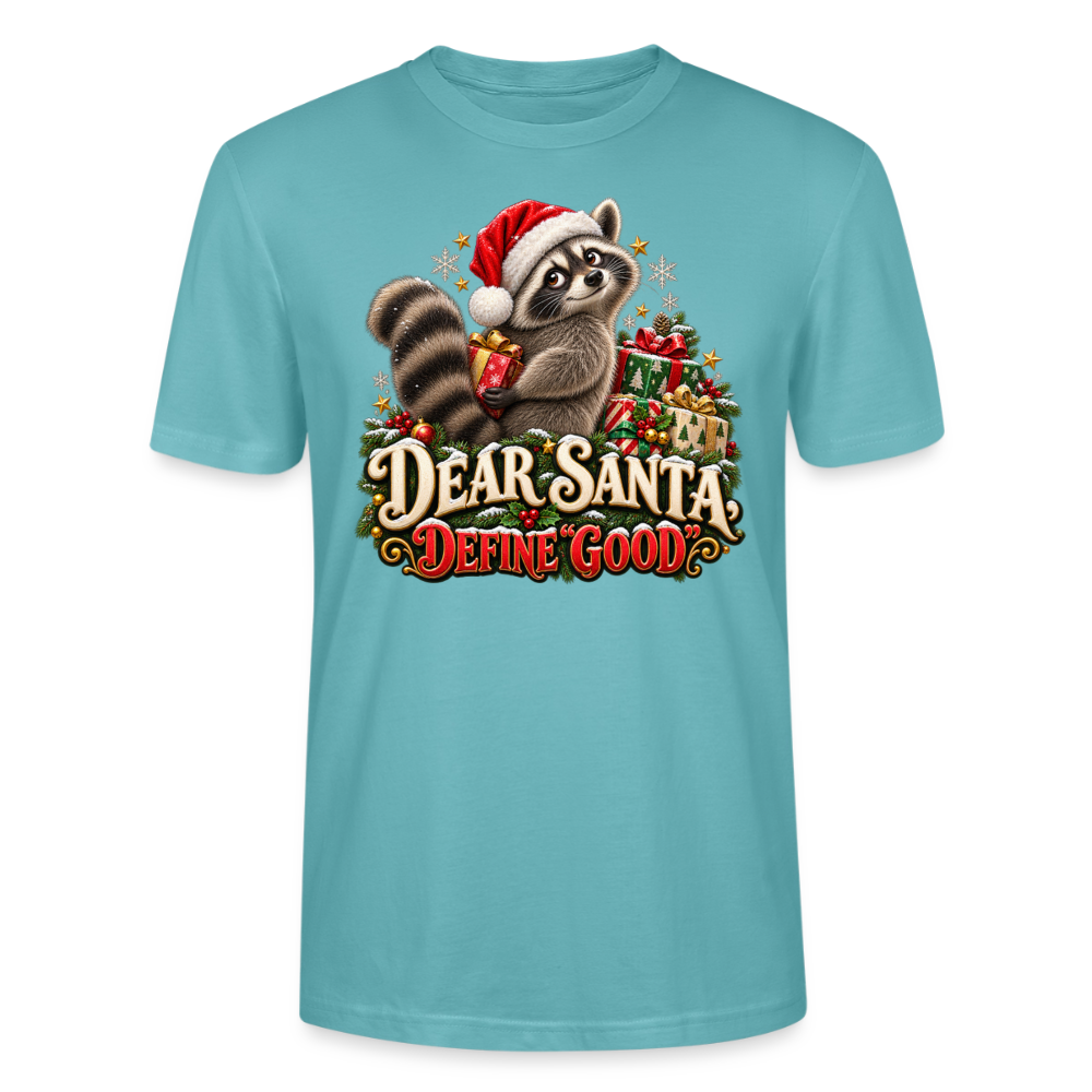 CityShirts - T-shirt - Dear Santa, define good – julevaskebjørn - CS028 - pastelturkis