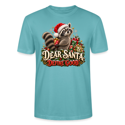 CityShirts - T-shirt - Dear Santa, define good – julevaskebjørn - CS028 - pastelturkis