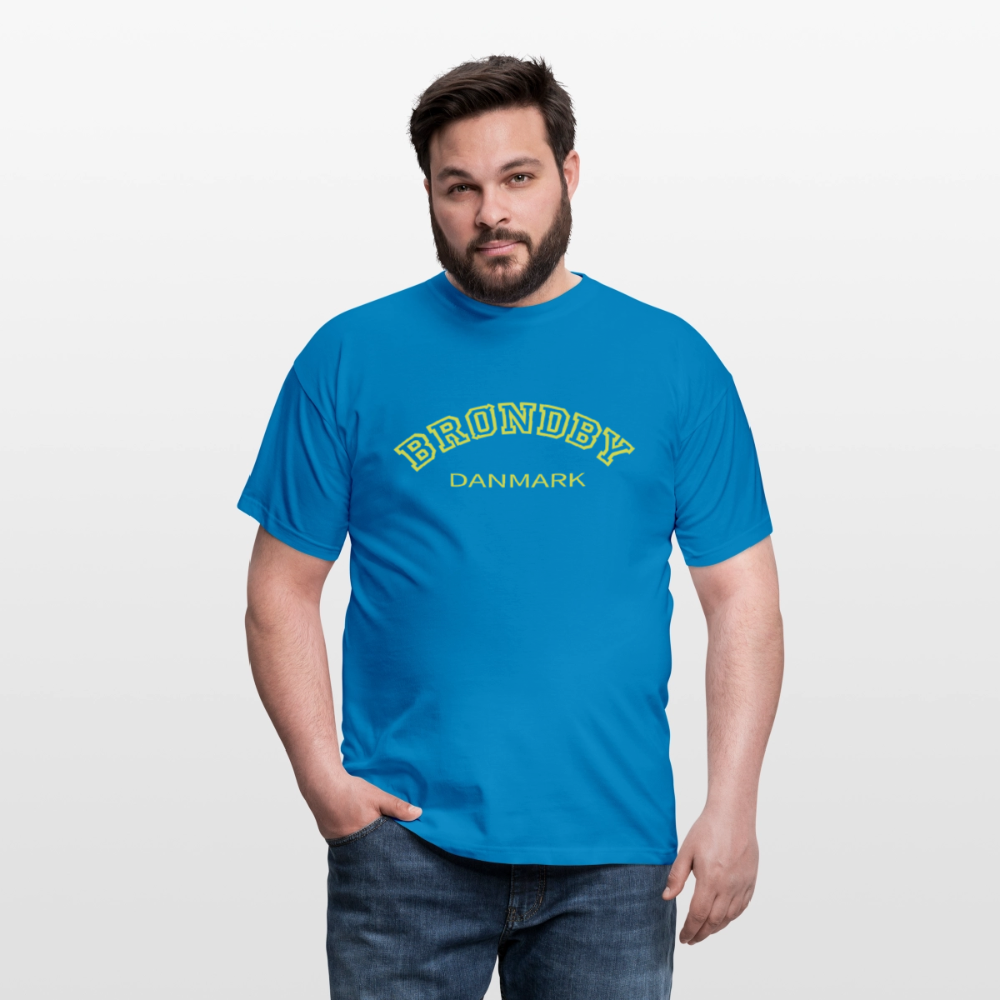 Herre-T-shirt - Brøndby - kongeblå