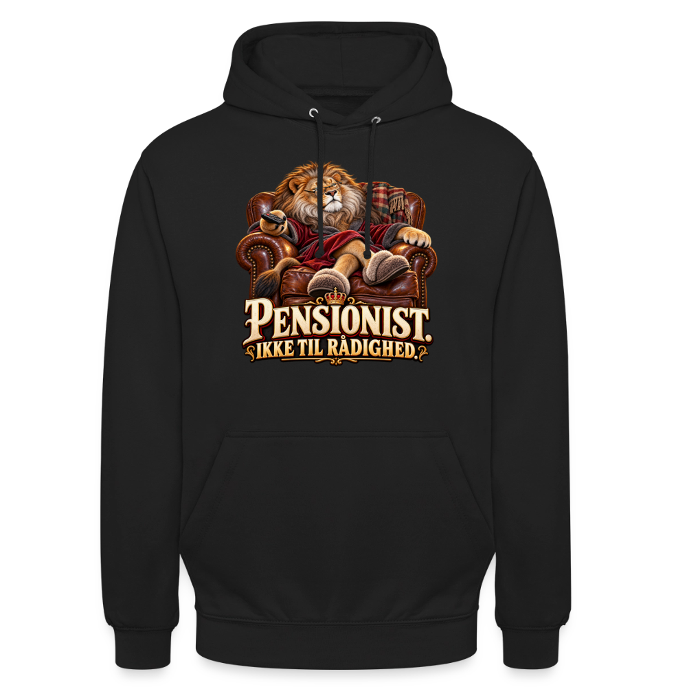 CityShirts - Hoodie - Pensionist. Ikke til rådighed. - CS030 - sort