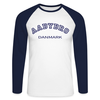 CityShirt - Baseball T-Shirt - Aabybro - hvid/marineblå