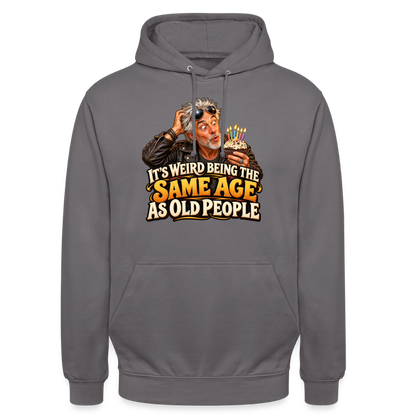 CityShirts - Hoodie - Same age as old people - CS018 - mellemgrå