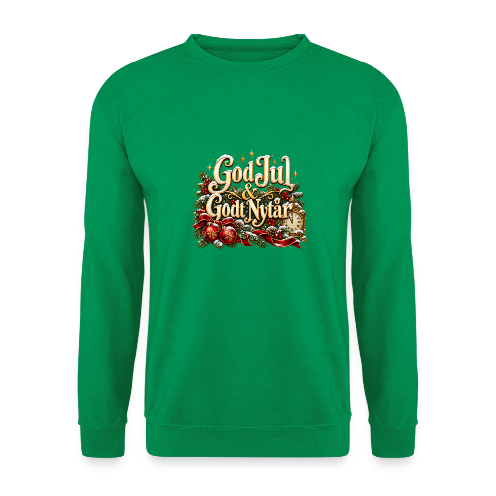 CityShirts - Sweatshirt - God Jul & Godt Nytår – jul og nytår - CS060 - kelly grøn