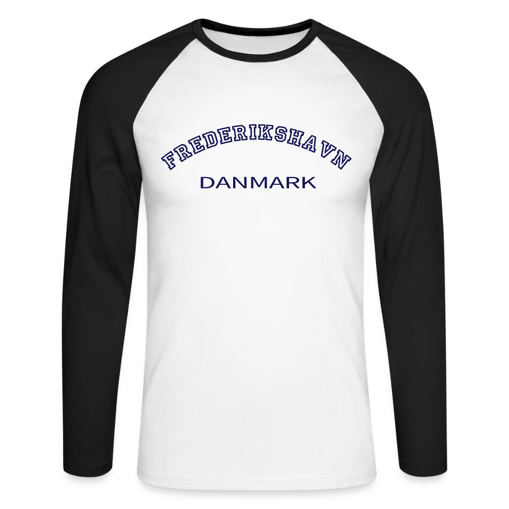 CityShirt - Baseball T-Shirt - Frederikshavn - hvid/sort