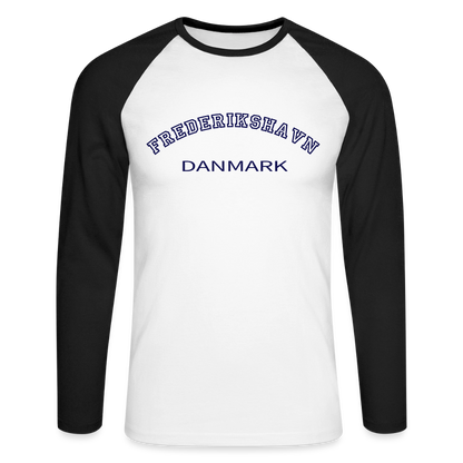 CityShirt - Baseball T-Shirt - Frederikshavn - hvid/sort