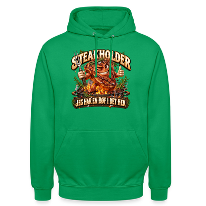 CityShirts - Hoodie - Steakholder – Jeg har en bøf i det her - CS052 - kelly grøn