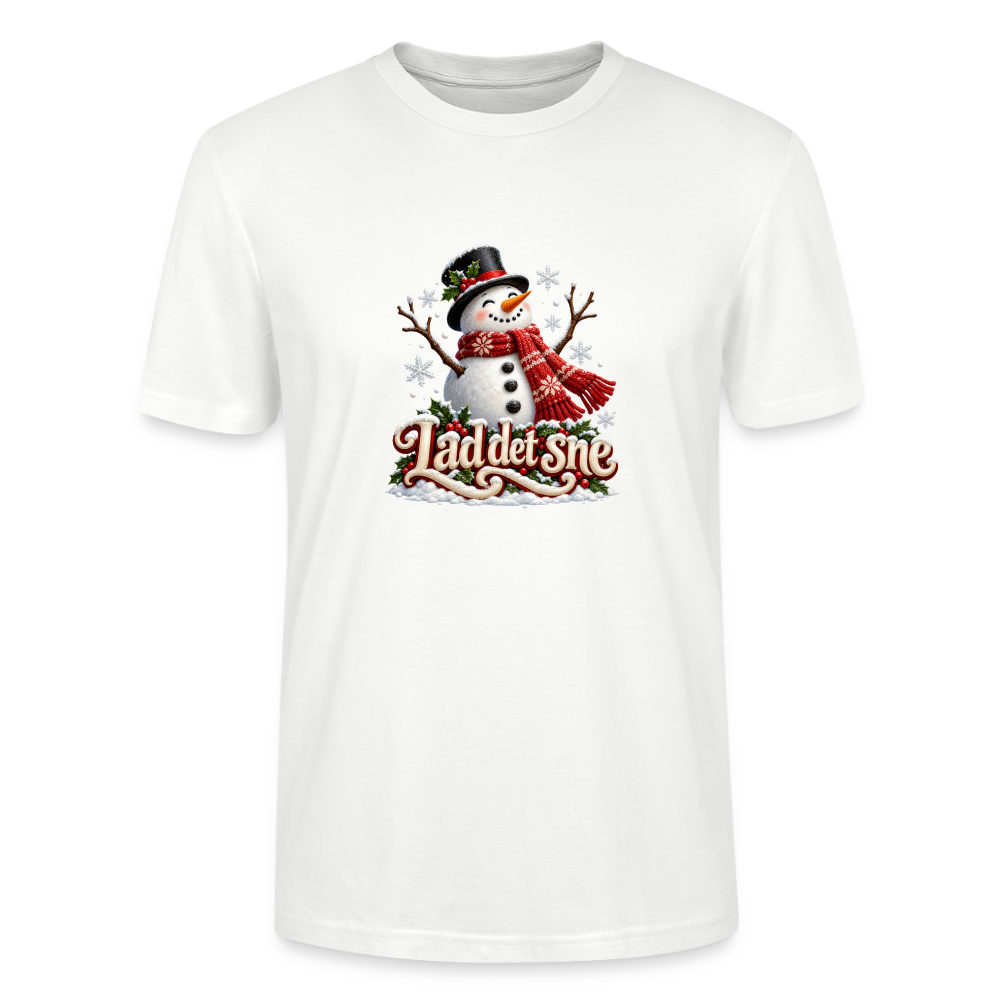 CityShirts - T-shirt - Lad det sne – snemand - CS064 - hvid